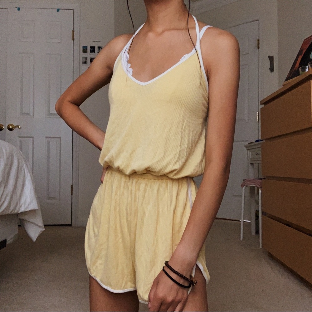 FOREVER 21 yellow romper NWOT